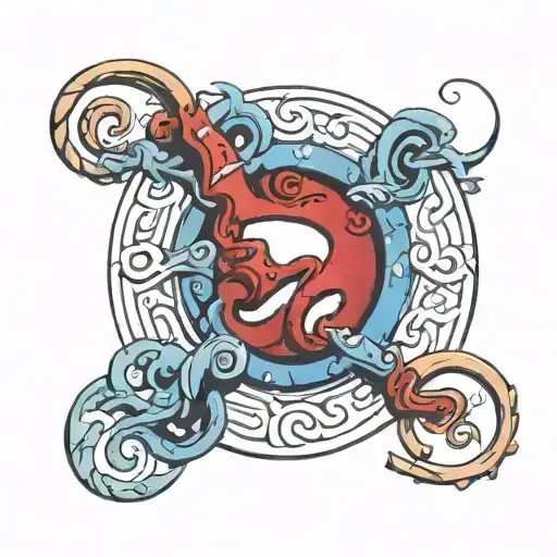 bdsm triskele circle tattoo design idea