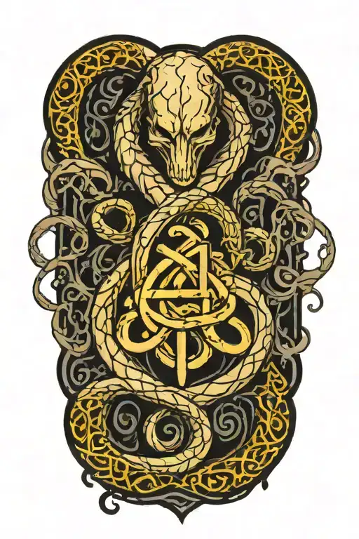 dark mark from harry potter tattoo design idea