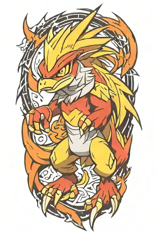 blaziken pokemon tattoo design idea