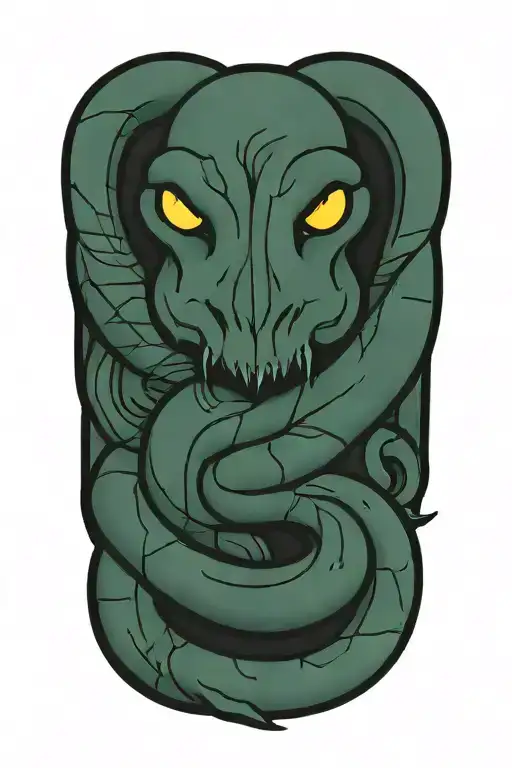 dark mark from harry potter tattoo design idea