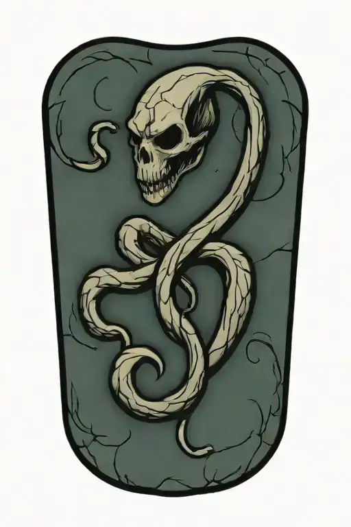 dark mark from harry potter tattoo design idea