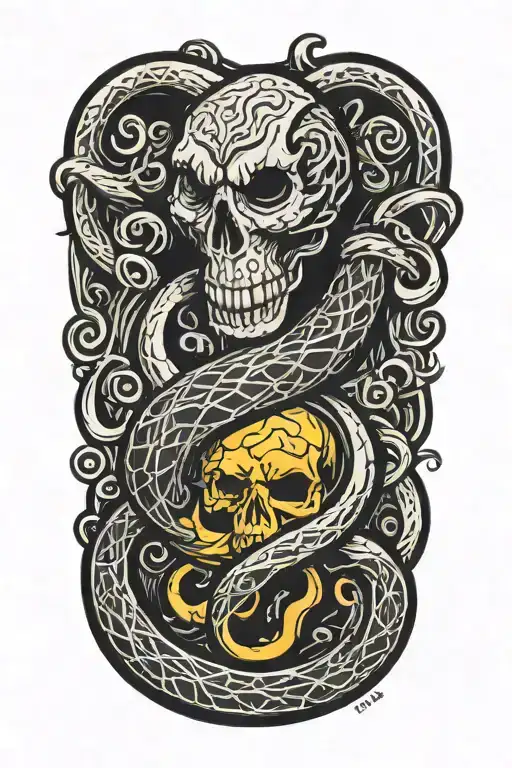 dark mark from harry potter tattoo design idea