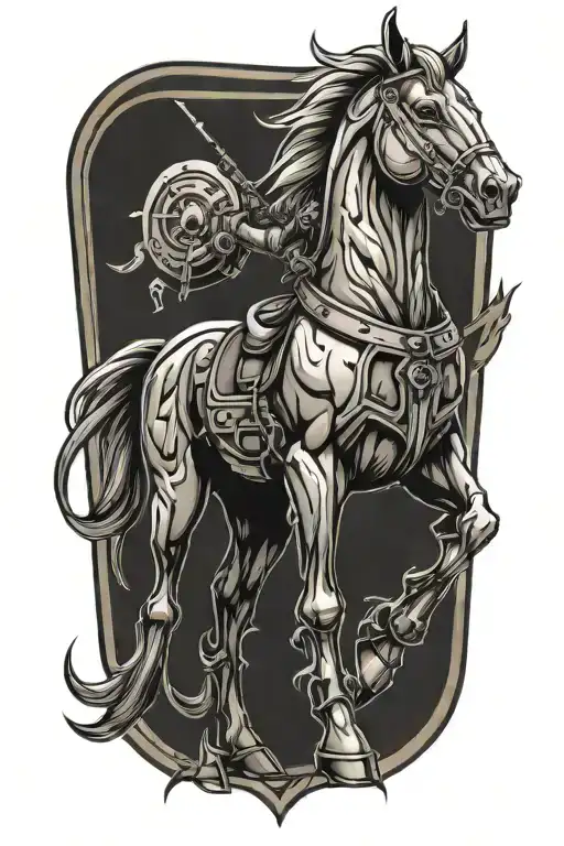 humanoid horse  tattoo design idea