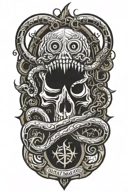 dark mark tattoo design idea