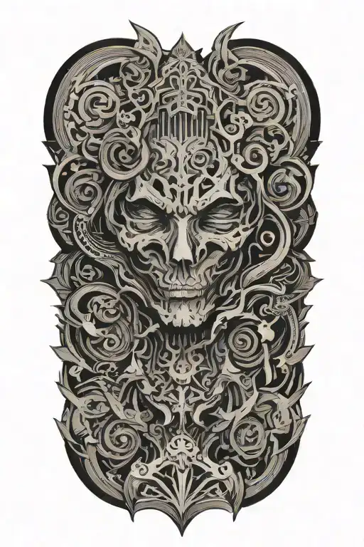 negative space tattoo design idea