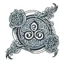 triskele circle tattoo design idea