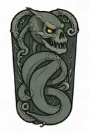 dark mark from harry potter tattoo design idea