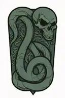 dark mark from harry potter tattoo design idea