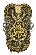 dark mark from harry potter tattoo design idea