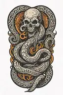 dark mark from harry potter tattoo design idea