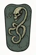 dark mark from harry potter tattoo design idea