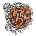 bdsm triskele circle tattoo design idea