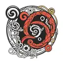 bdsm triskele circle tattoo design idea