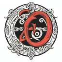 bdsm triskele circle tattoo design idea