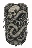 dark mark from harry potter tattoo design idea