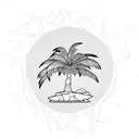 Palm Tree tattoo design idea