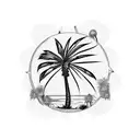 Palm Tree tattoo design idea