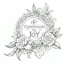 a tattoo that represents the phrase "comparison is the thief of joy" tattoo design idea