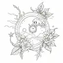 a tattoo that represents the phrase "comparison is the thief of joy" tattoo design idea