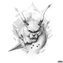 joystick, music, powerlifting, mountain tattoo design idea