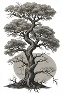 whomping willow tree tattoo design idea