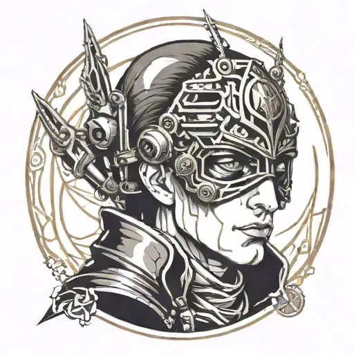 Paul Atreides with no eyes  tattoo design idea