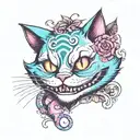 cheshire cat and absolute tattoo design idea