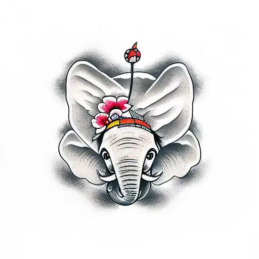 dumbo tattoo design idea