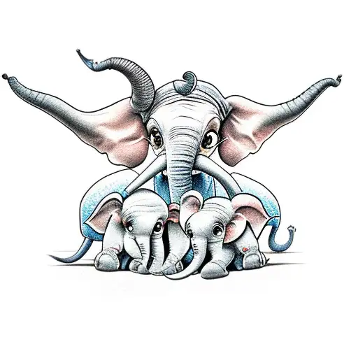 dumbo & timothy  tattoo design idea