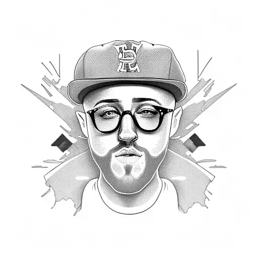 mac miller tribune tattoo design idea