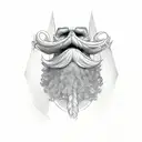 backflip figure beard tattoo design idea
