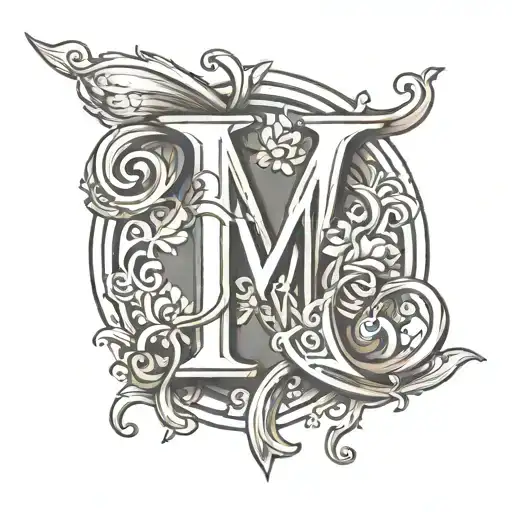 letter M and L letter tattoo design idea