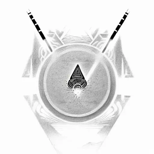 a nike swoosh, a jump man logo, jedi symbol, movie reel, japanese symbol for strength,  tattoo design idea