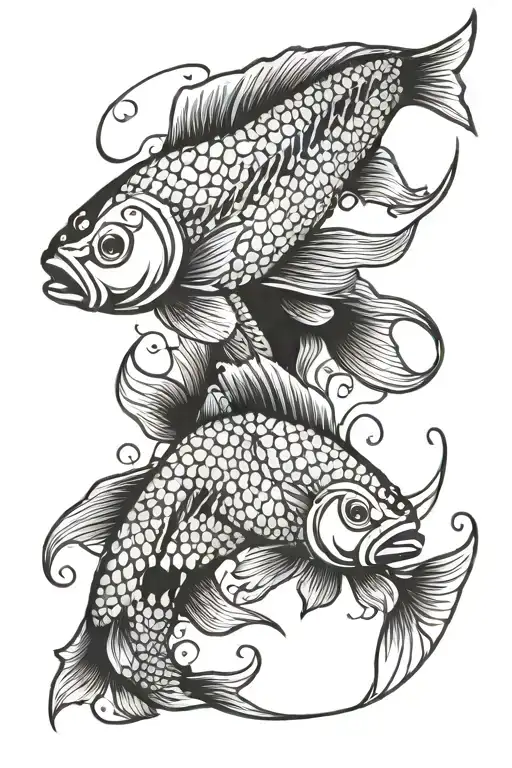 Pisces, Gemini tattoo design idea