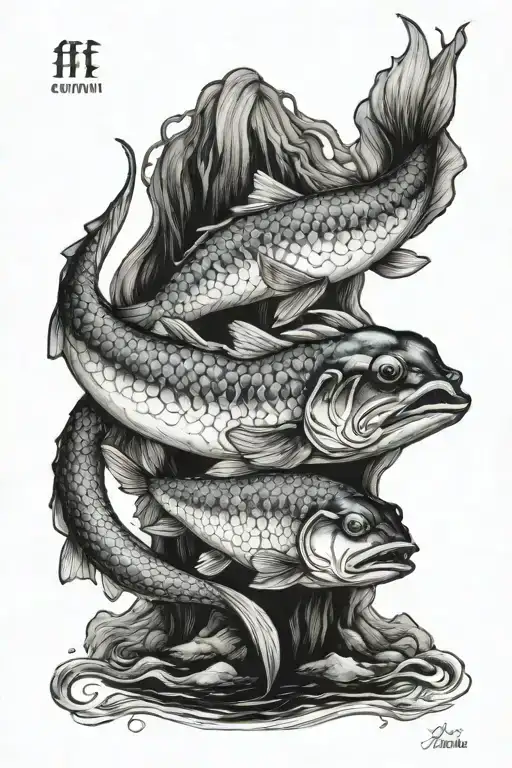 Pisces, Gemini tattoo design idea