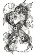 Pisces, Gemini tattoo design idea