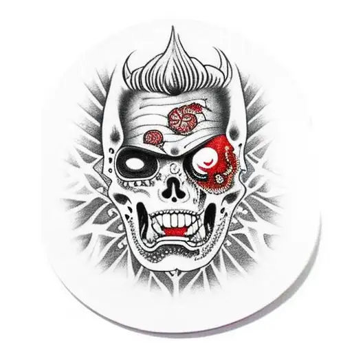 an Elvis zombie  tattoo design idea