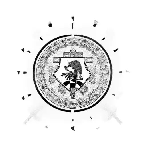  coat of arms of madagascar, in the style of chicano-inspired, dignified poses, associated press photo, papua new guinea tattoo design idea