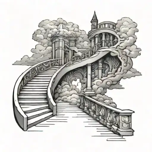 stair way to heaven tattoo design idea