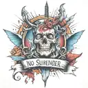 No Surrender tattoo design idea