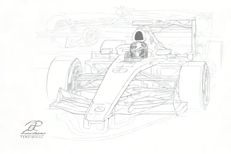 formula one car Lewis Hamilton  tattoo design idea