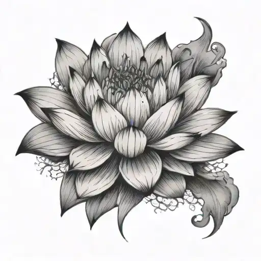 lotus nuclear explosion tattoo design idea