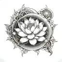 lotus nuclear explosion tattoo design idea