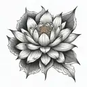 lotus nuclear explosion tattoo design idea