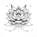 scissors with lotus flower tattoo design idea
