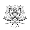 scissors with lotus flower tattoo design idea