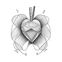 Crying Heart tattoo design idea