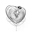 Crying Heart tattoo design idea