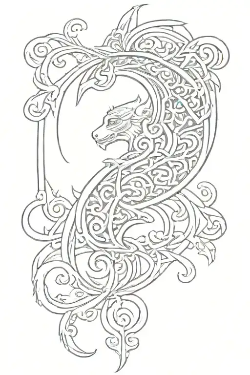 persian empire symbol tattoo design idea