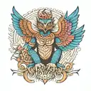 garuda old school tattoo design idea